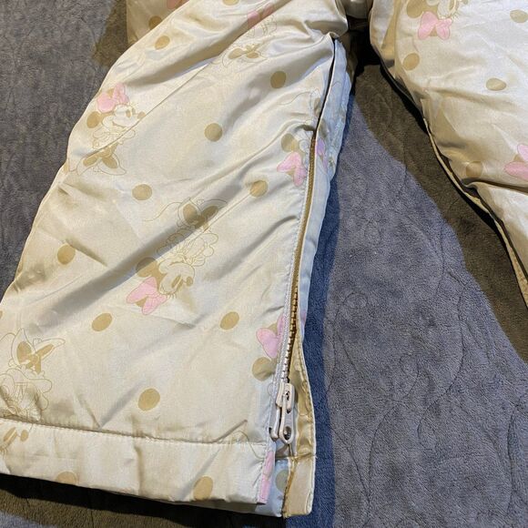 Baby Gap Disney Recycled Snow Bib Overalls Minnie Mouse Print Size 2 Toddler - Picture 5 of 9